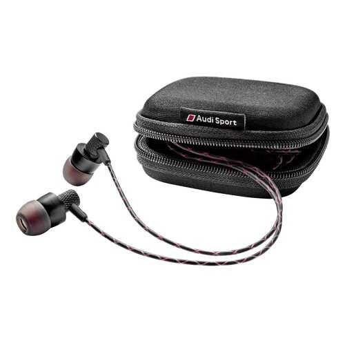 Наушники петельки Audi Sport In Ear Plugs, Black/Red, артикул 3291700600 в Шелл