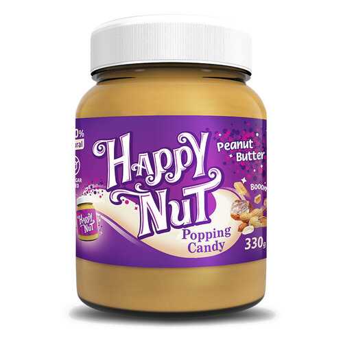 Арахисовая паста HAPPY NUT со взрывной карамелью 330 г в Шелл