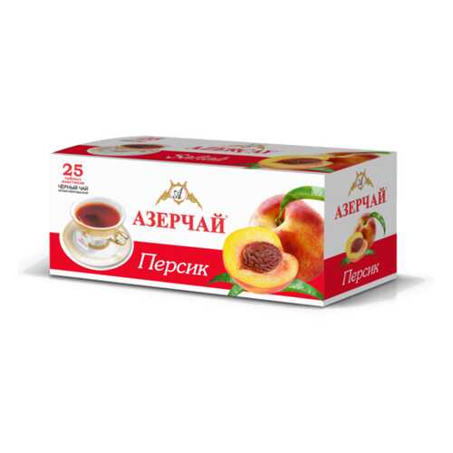 Чай черный Азерчай персик 25 пакетиков в Шелл