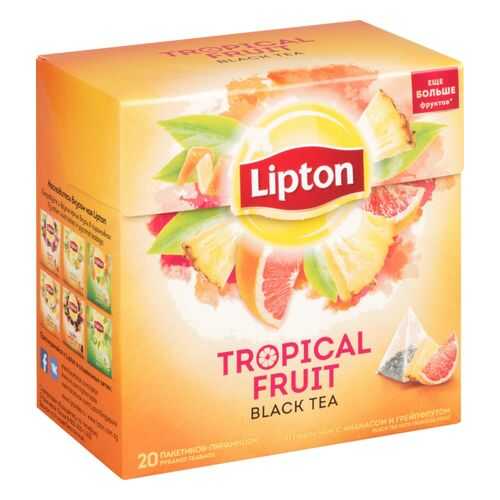 Чай черный Lipton tropical fruit 20 пакетиков в Шелл