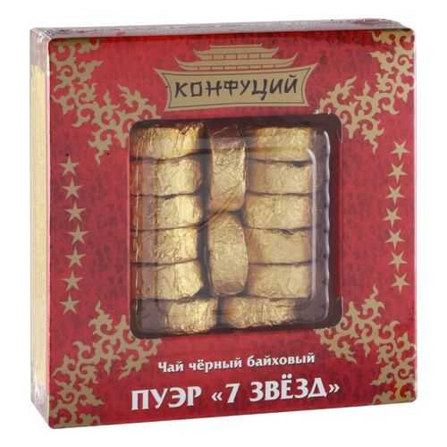 Чай черный пуэр Конфуций 7 звезд 100 г в Шелл