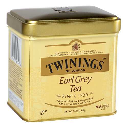 Чай черный Twinings эрл грэй байховый среднелистовой с ароматом бергамота 100 г в Шелл