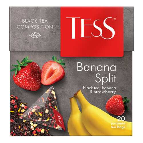 Чай черный в пирамидках Tess Banana Split 20 пакетиков в Шелл