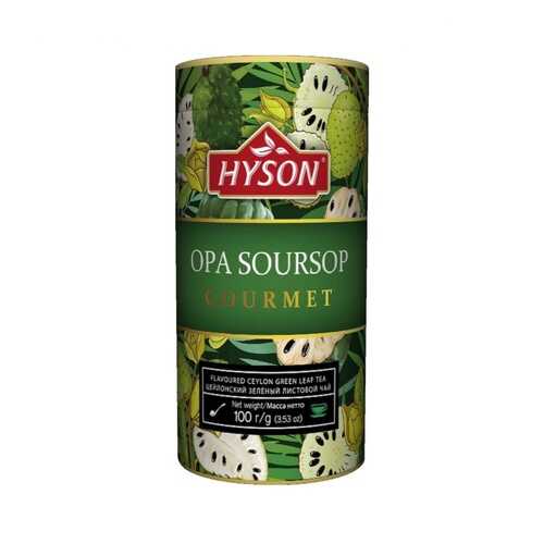 Чай Hyson Зеленый OPA Soursop Gourmet, листовой с ароматом саусепа, 100 гр в Шелл