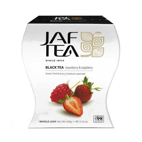 Чай Jaf Tea Strawberry & Raspberry черный листовой с добавками 100 г в Шелл