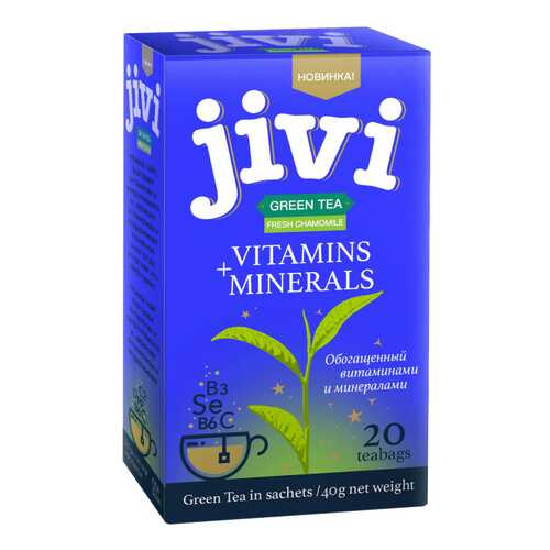 Чай Jivi Green tea Fresh Chamomile, зеленый с добавками, 20 пакетиков в Шелл