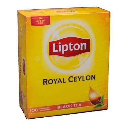 Чай Lipton royal ceylon черный байховый цейлонский 100 пакетиков в Шелл