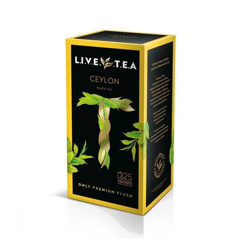 Чай Live Tea Ceylon черный 25 пакетиков в Шелл