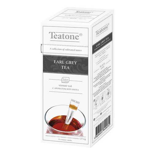 Чай Teatone earl grey черный байховый с ароматом бергамота в стиках 1.8 г 100 штук в Шелл