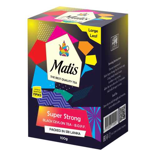 Чай весовой черный Матис Super Strong B.O.P.F. 100 г в Шелл