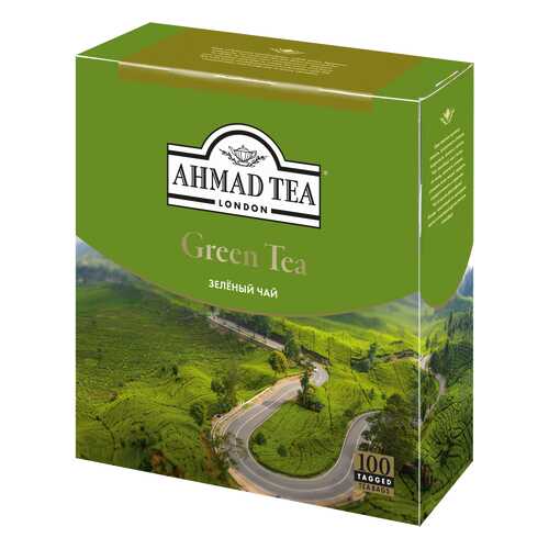 Чай зеленый Ahmad Tea 100 пакетиков в Шелл