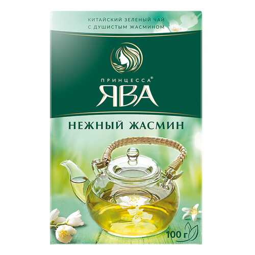 Чай зеленый листовой Принцесса Ява Нежный Жасмин 100 г в Шелл