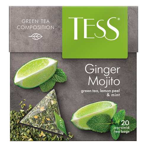 Чай зеленый в пирамидках Tess Ginger Mojito 20 пакетиков в Шелл