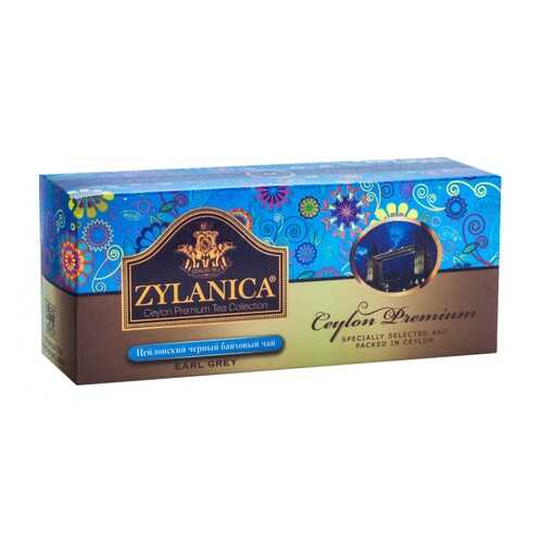 Чай Zylanica Ceylon Premium черный байховый с бергамотом 25 пакетиков в Шелл