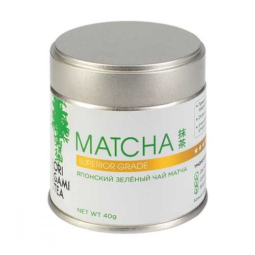 Японский зеленый чай Origami Tea Matcha Superior Grade порошковый 40 г в Шелл