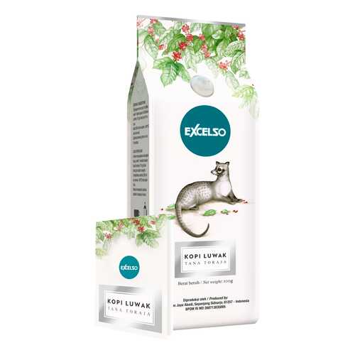 Кофе Excelso обжаренный в зерне Kopi Luwak tana toraja 100 г в Шелл