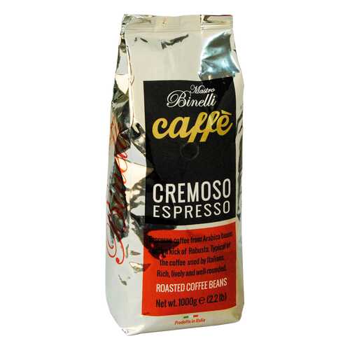 Кофе Mastro Binelli Сremoso Espresso в зёрнах 1000 г в Шелл