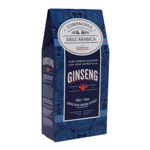 Кофе молотый DellArabica Puro Arabica Con Estrarro Al Ginseng в Шелл