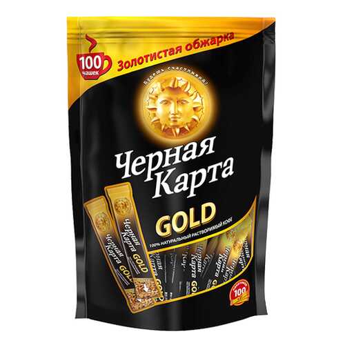 Кофе растворимый Черная карта gold 2 г 100 штук в Шелл