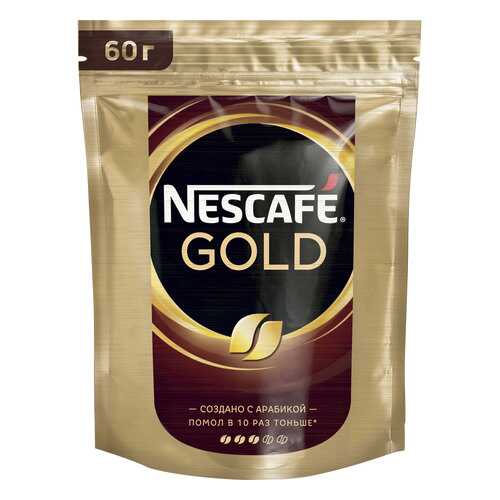 Кофе растворимый Nescafe gold сублимированный пакет 60 г в Шелл