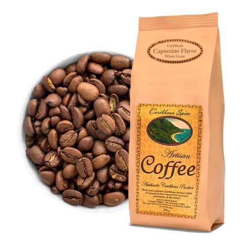Кофе в зернах Caribbean Spice Artisan Kosher Coffee Cappucino Grain капучино 250 г в Шелл