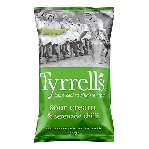 Чипсы картофельные TYRRELLS со вкусом сметаны и острого стручкового перца 150г в Шелл