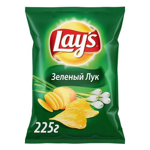Картофельные чипсы Lays зеленый лук 225 г в Шелл