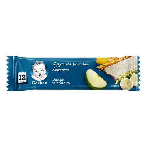 Батончик Gerber doremi яблоко и банан 25 г в Шелл