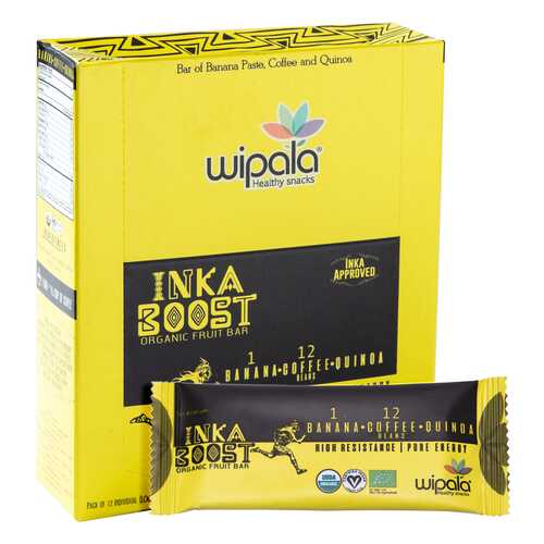 Фруктовые батончики Wipala Snacks инка буст 12 шт по 30 г в Шелл