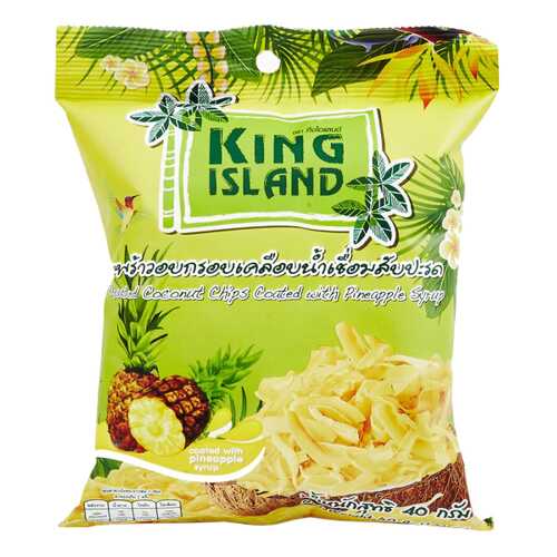 Кокосовые чипсы King Island с ананасом 40 г в Шелл