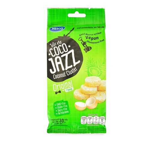 Снеки кокосовые Coco Jazz оригинальные 30г Таиланд в Шелл