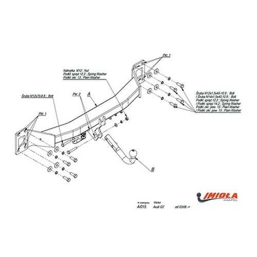 Imiola Фаркоп Audi Q7 2006-2015, Volkswagen Touareg 2003-2010, Touareg 2010-, Porsche Caye в Шелл