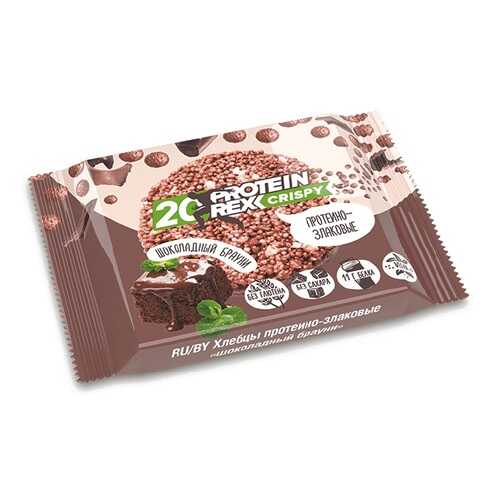 ProteinRex Протеино-злаковые хлебцы CRISPY 20% 55 г, 12 шт, вкус: шоколадный брауни в Шелл