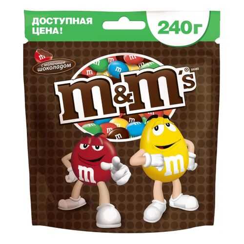 Драже M&Ms с молочным шоколадом 240 г в Шелл