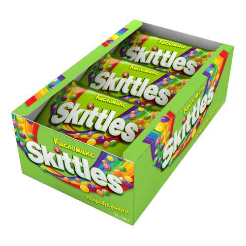 Драже Skittles кисломикс 38 г 12 штук в Шелл