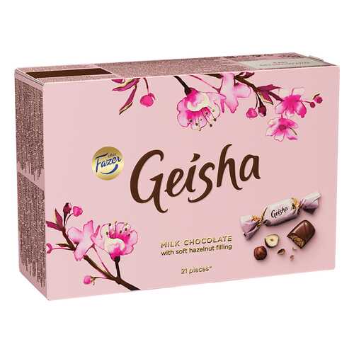 Конфеты шоколадные Geisha с начинкой из тертого ореха 150 г в Шелл