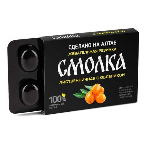 Смолка таежная лиственничная с облепихой 5 шт 0.8 г в Шелл