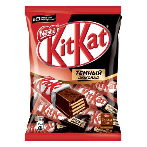 Темный шоколад Kit Kat dark с хрустящей вафлей 169 г в Шелл