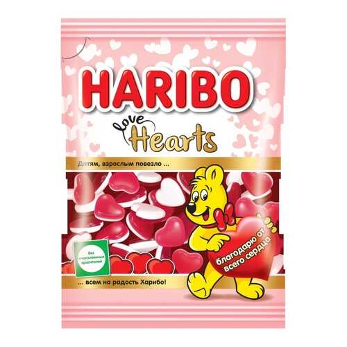 Жевательный мармелад Haribo сердечки 100 г в Шелл