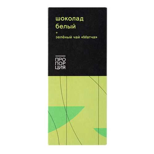 Шоколад белый с зелёным чаем матча Пропорция 75 г в Шелл