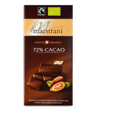 Шоколад Maestrani горький 72% какао 80 г Швейцария в Шелл