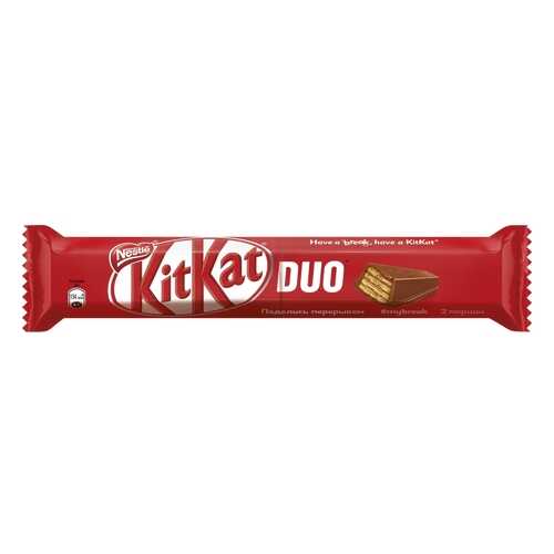 Шоколадный батончик Kit-Kat duo молочный с хрустящей вафлей 58 г в Шелл