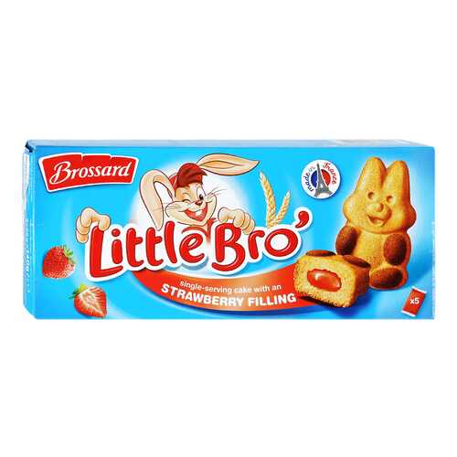 Пирожное Brossard Little Bro с клубничной начинкой 140 г в Шелл