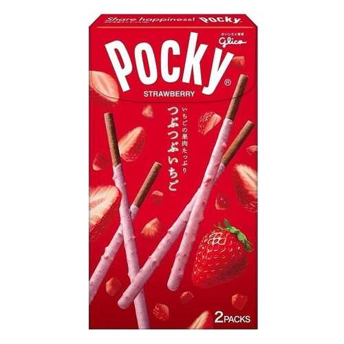 Палочки Pocky Glico в шоколаде клубничные сердечки 57.6 г в Шелл