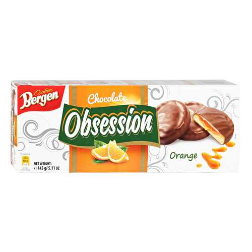Печенье BERGEN Obsession Orange 145г в Шелл