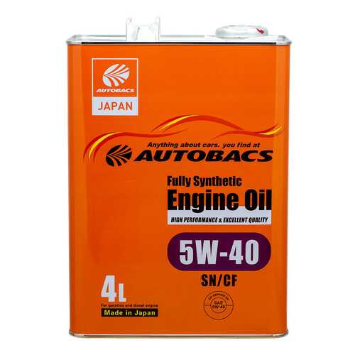 Моторное масло AUTOBACS ENGINE OIL FS 5W40 SN/CF (4л) в Шелл