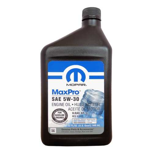 Моторное масло Chrysler Mopar MaxPro 5W-30 0,946л в Шелл
