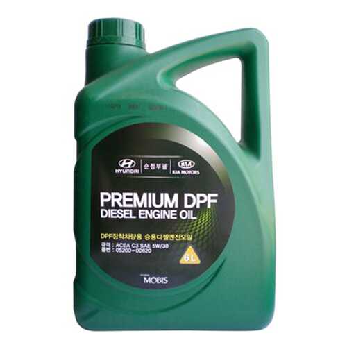 Моторное масло Hyundai Premium DPF Diesel Engine Oil 5W-30 6л в Шелл