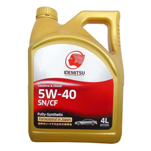 Моторное масло Idemitsu Gasoline & Diesel Fully-Sinthetic 5W-40 4л в Шелл