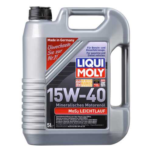 Моторное масло Liqui moly MoS2 Leichtlauf 15W-40 5л в Шелл